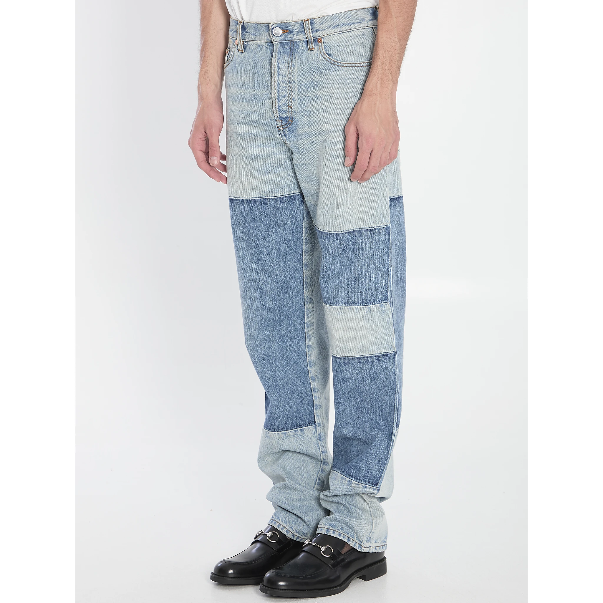 Patchwork denim jeans