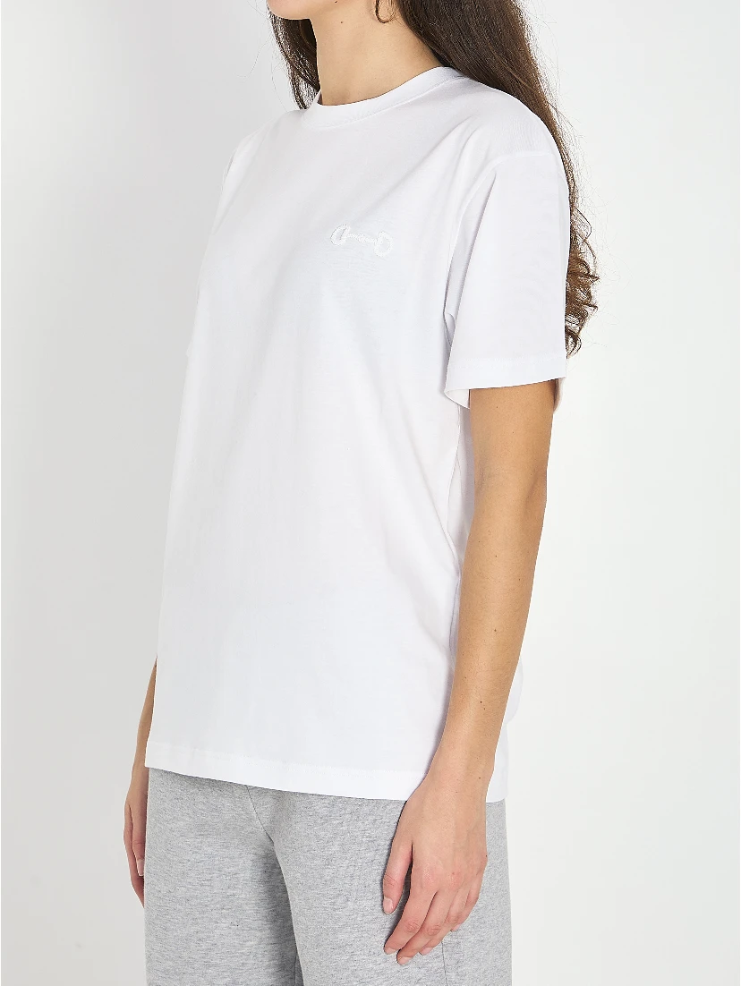 Cotton jersey T-shirt with embroidery