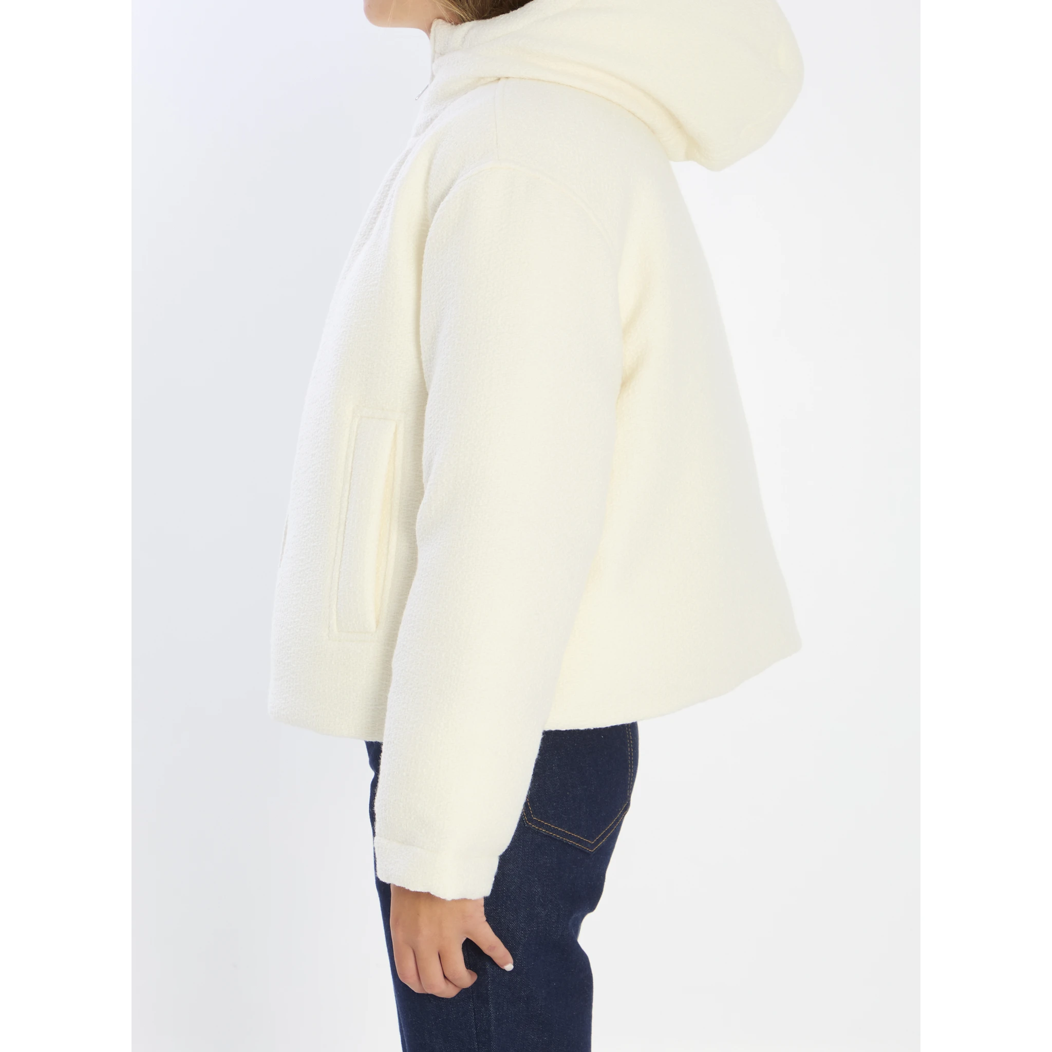 Wool-blend bomber jacket