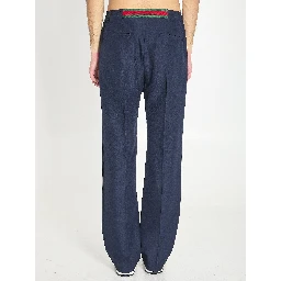 Sport trousers in technical panama