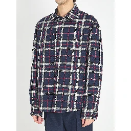 Check quilted overshirt