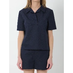 GG cotton gabardine top