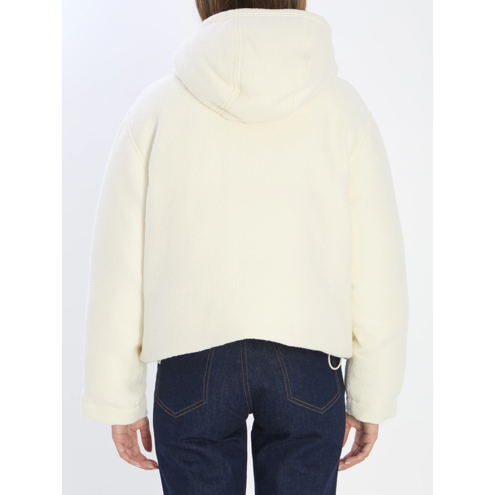 Wool-blend bomber jacket