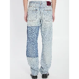 Patchwork denim jeans