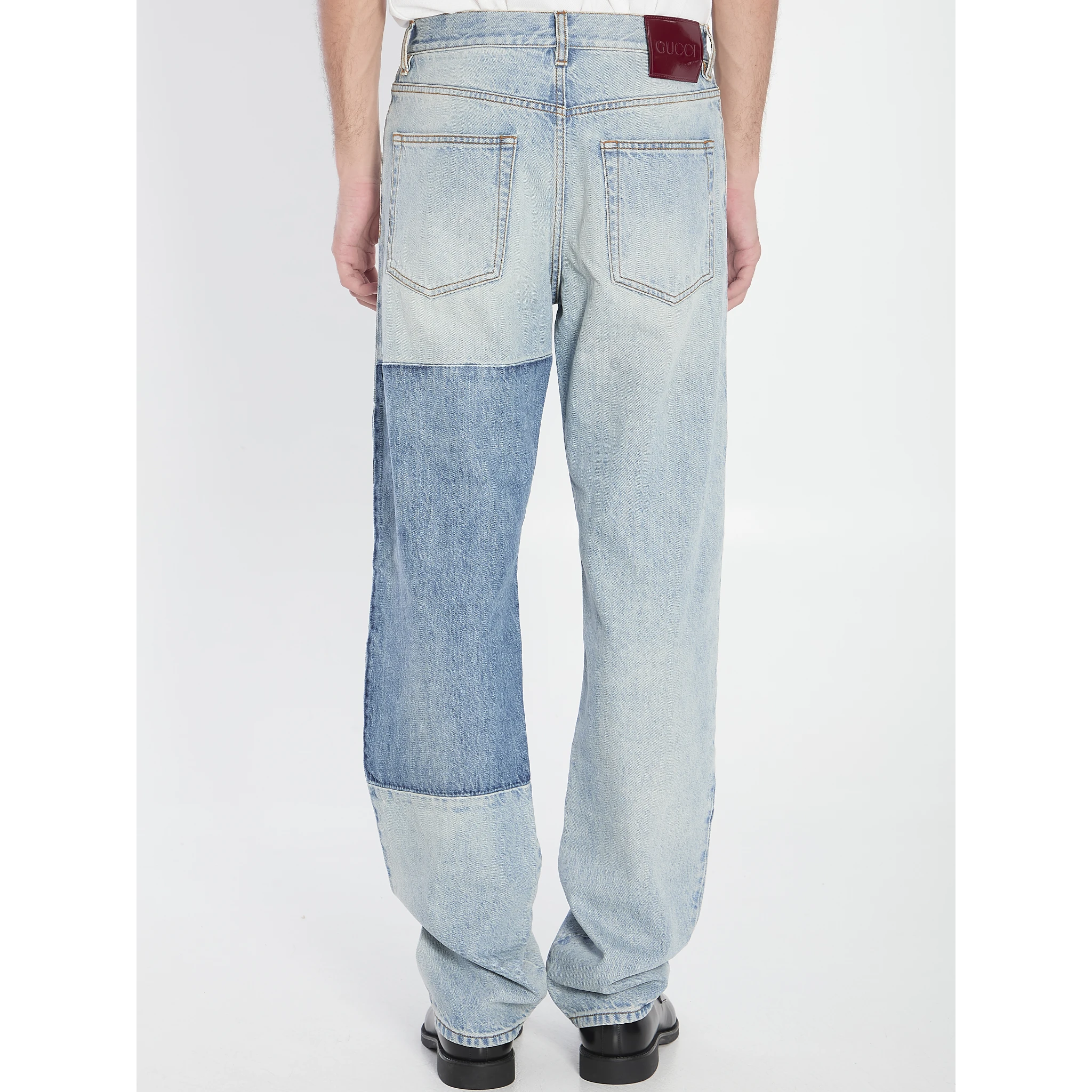 Patchwork denim jeans