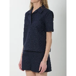 GG cotton gabardine top