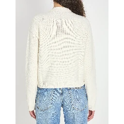 Cashmere wool cardigan with Morsetto