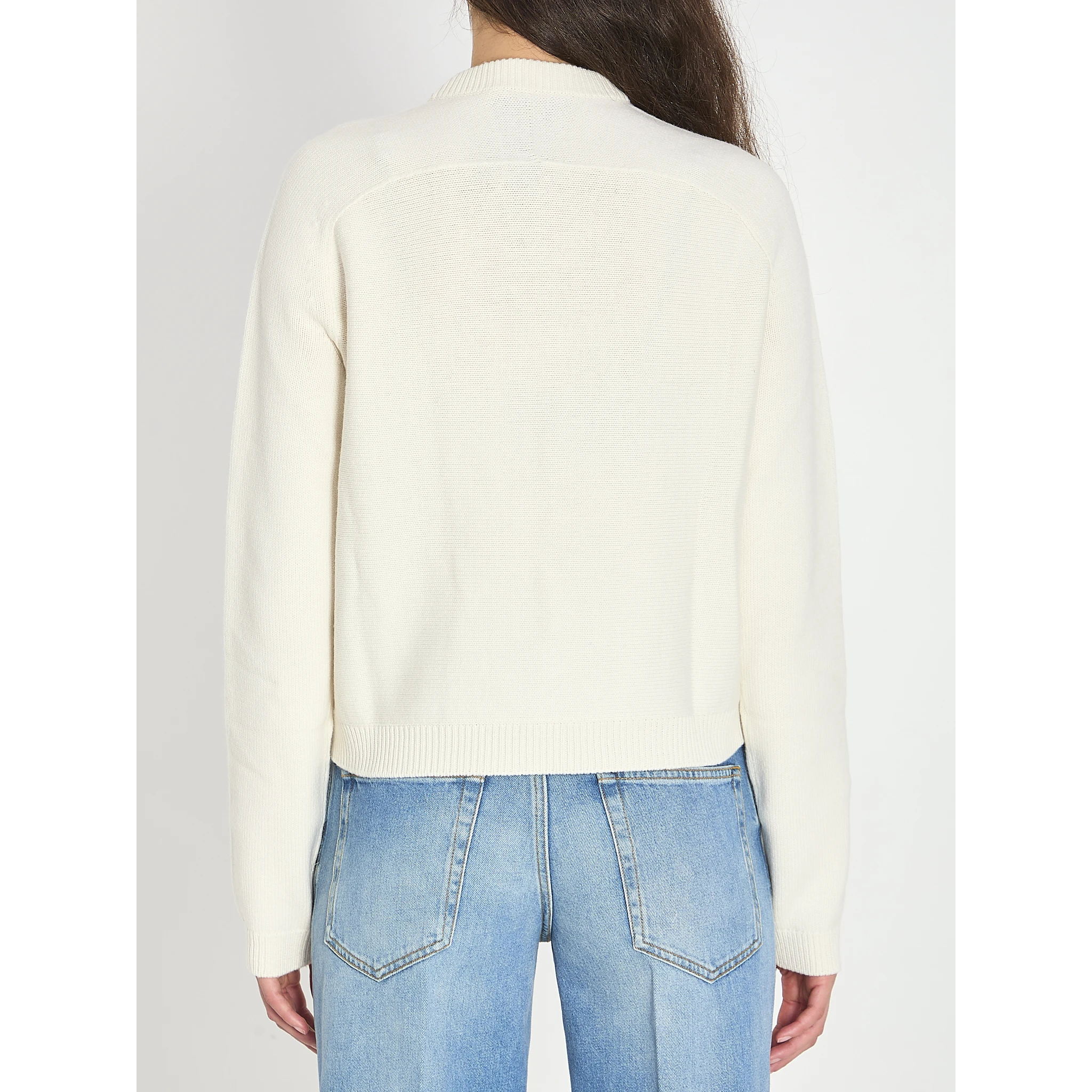 Cashmere wool cardigan with Morsetto