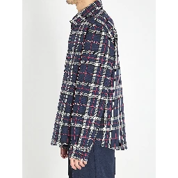 Check quilted overshirt