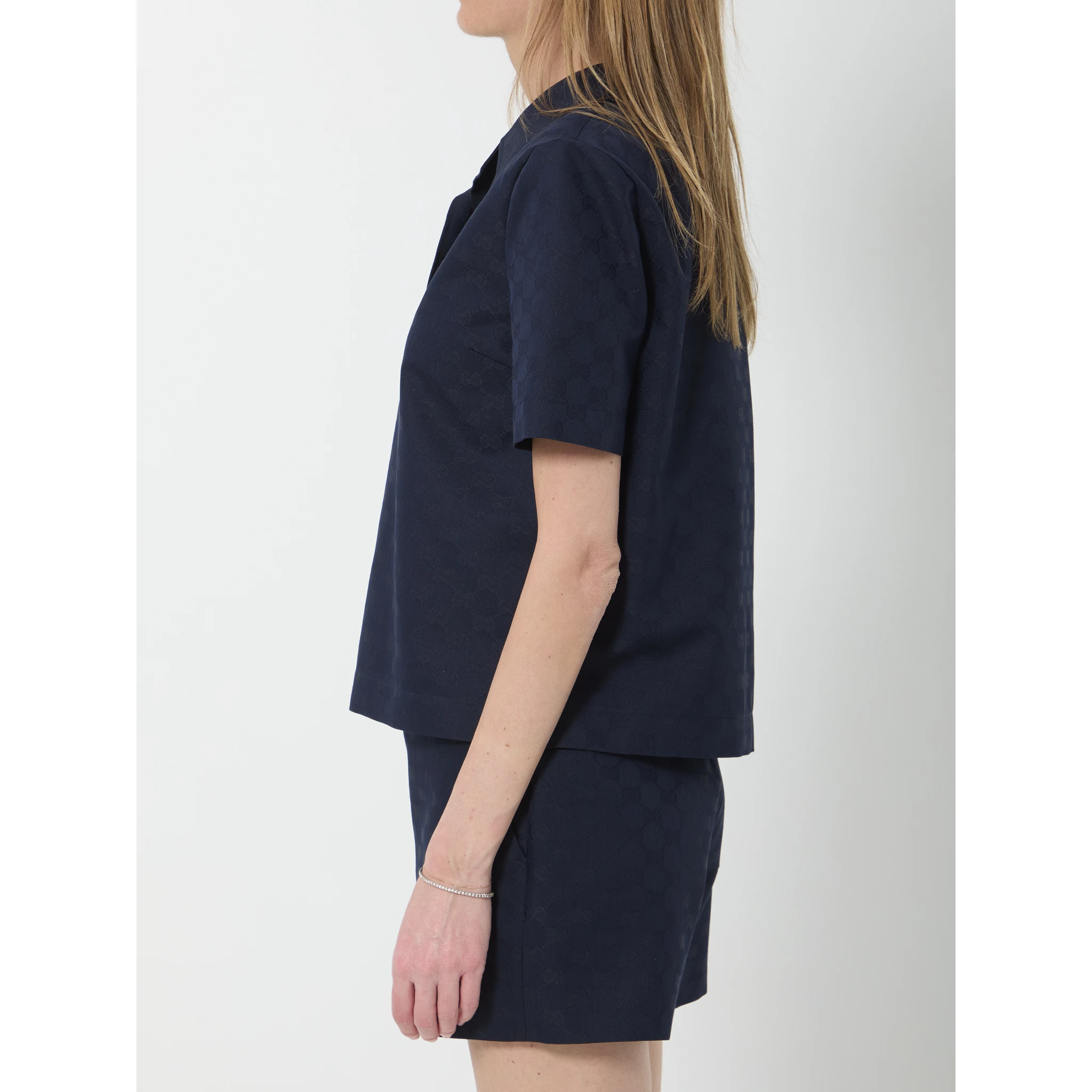 GG cotton gabardine top