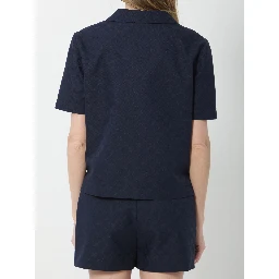 GG cotton gabardine top