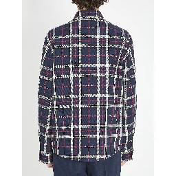 Check quilted overshirt