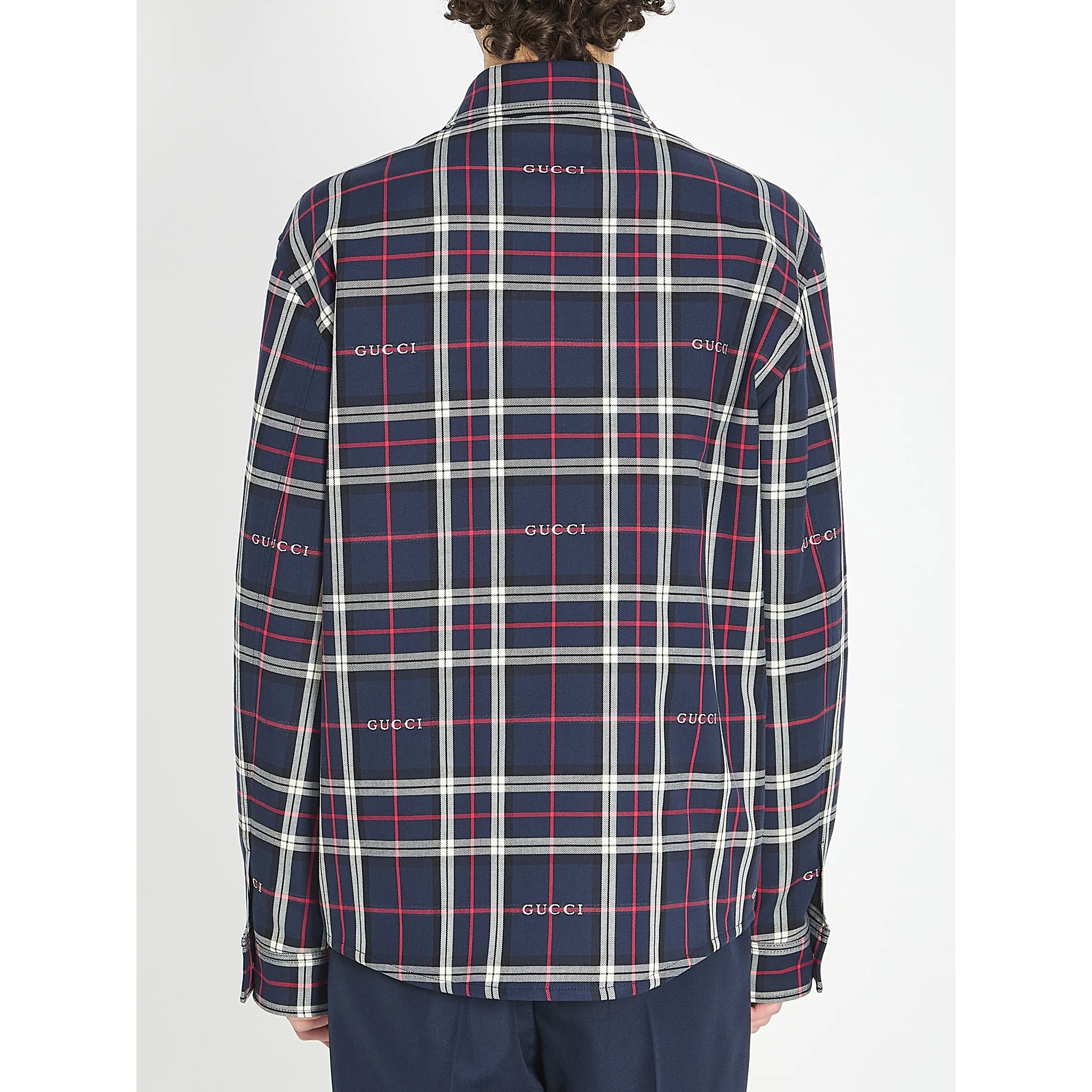 Check quilted overshirt