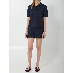 GG cotton gabardine top