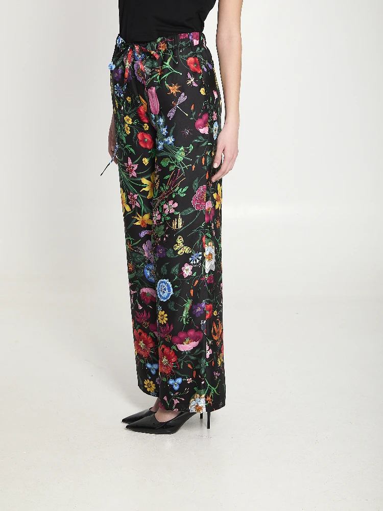 Printed silk twill trousers alternative