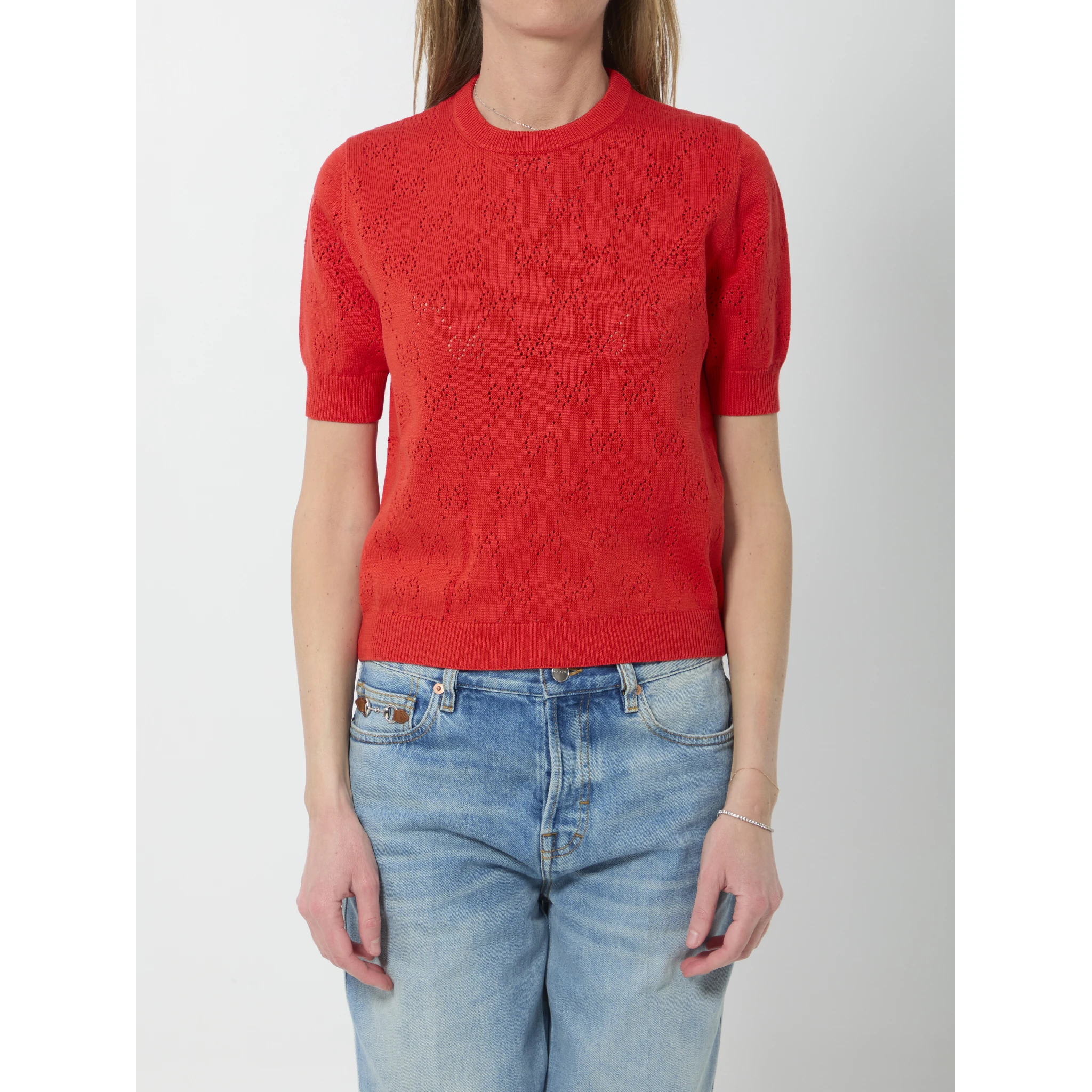 Silk and cotton knit T-shirt