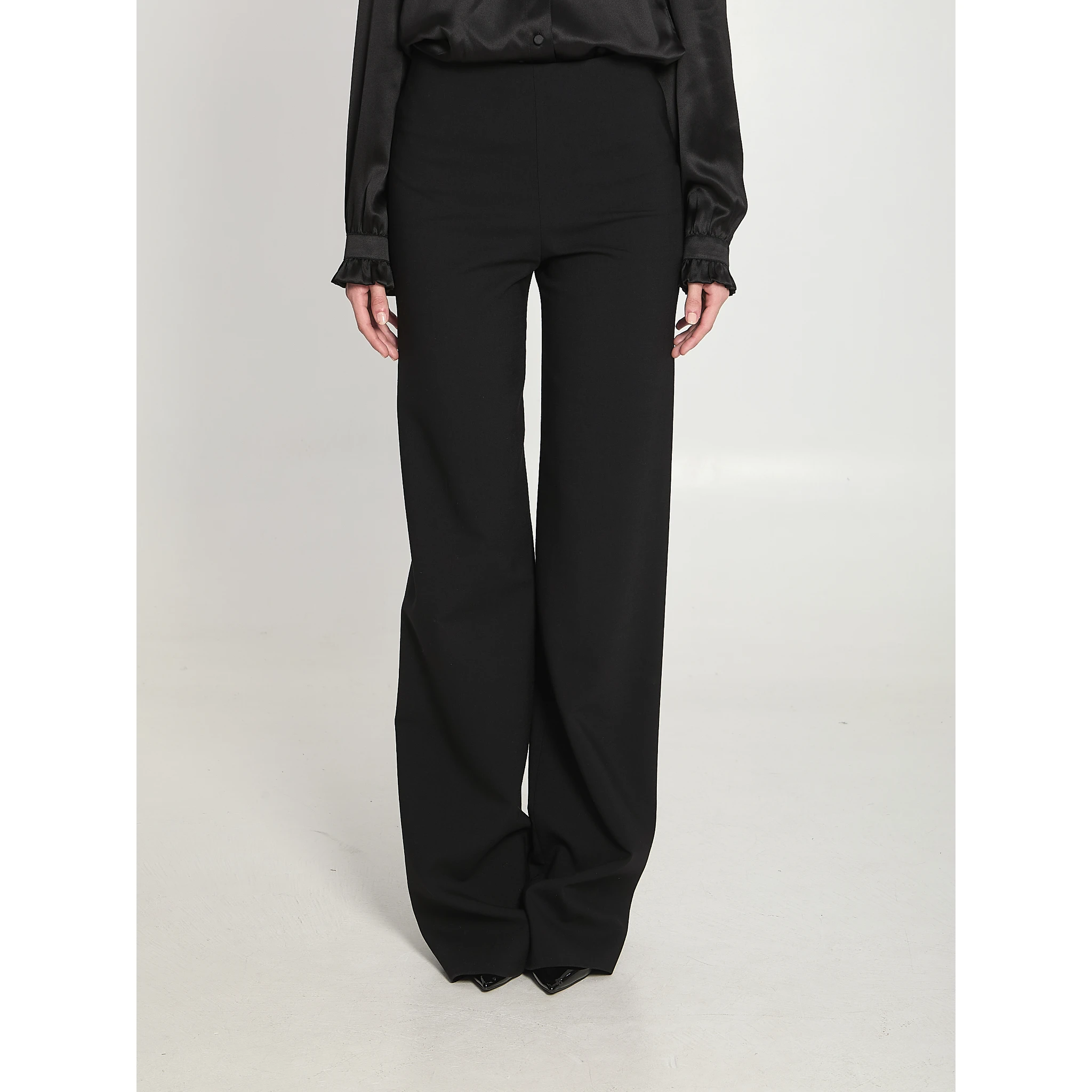 Technical stretch wool trousers