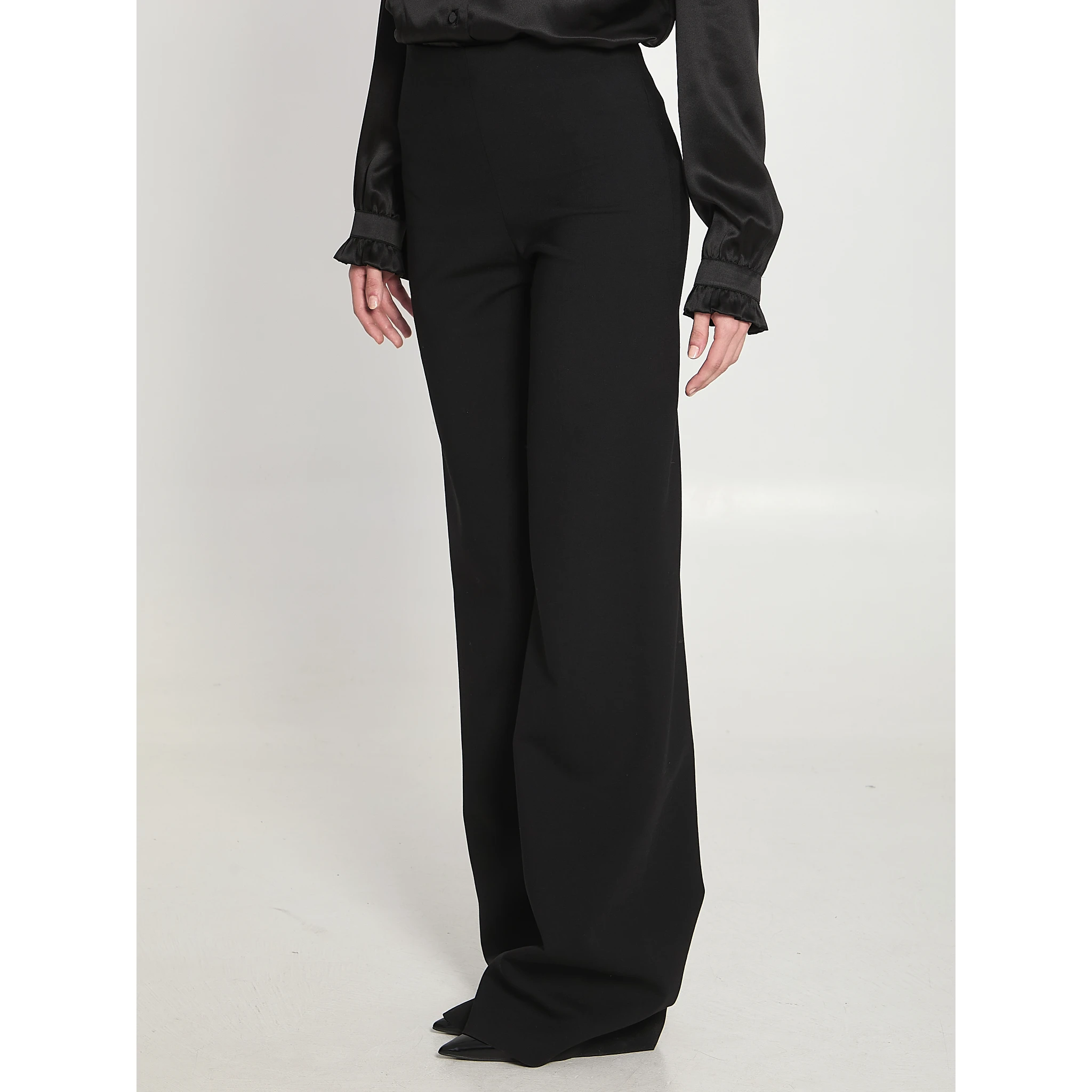 Technical stretch wool trousers