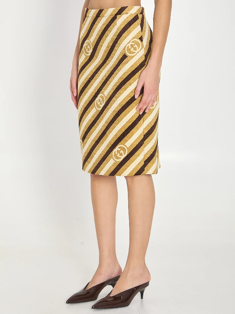Diagonal GG longuette skirt alternative