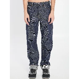 Denim trousers with hem details