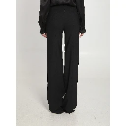 Technical stretch wool trousers