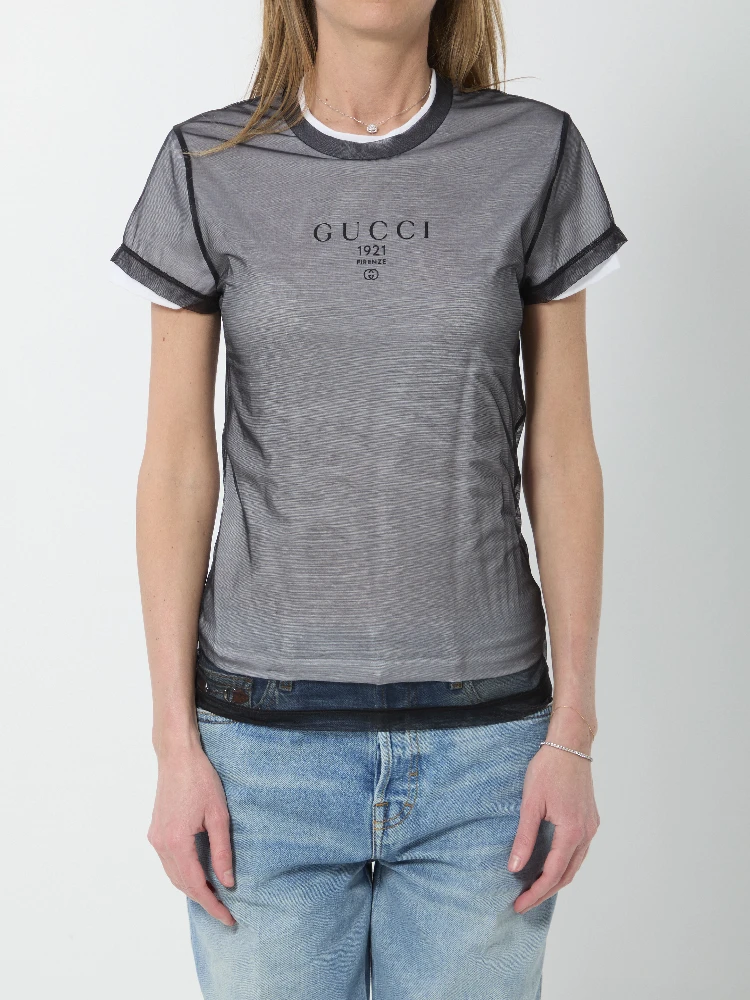 Double-layer jersey T-shirt