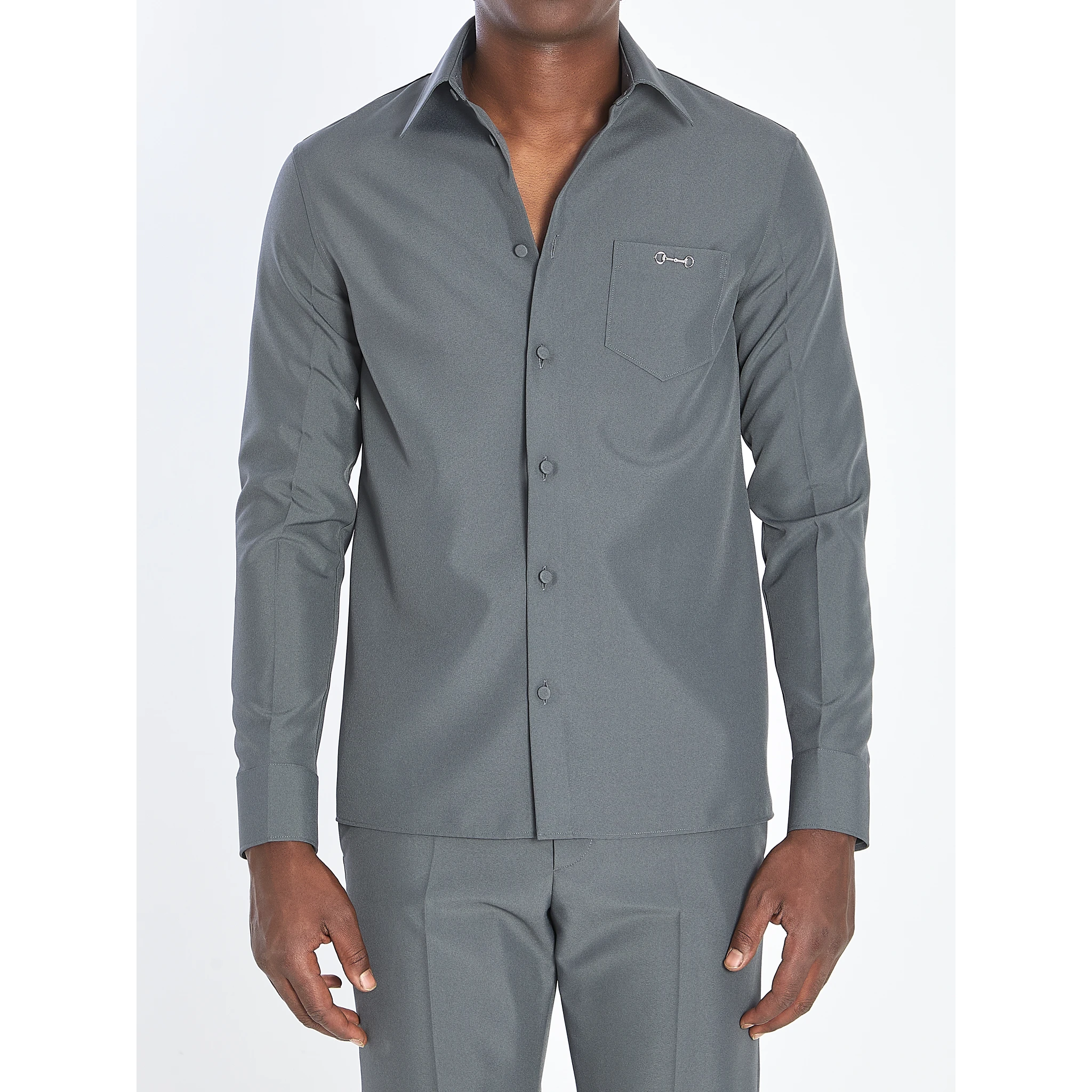 Shirt in technical fabric with Horsebit