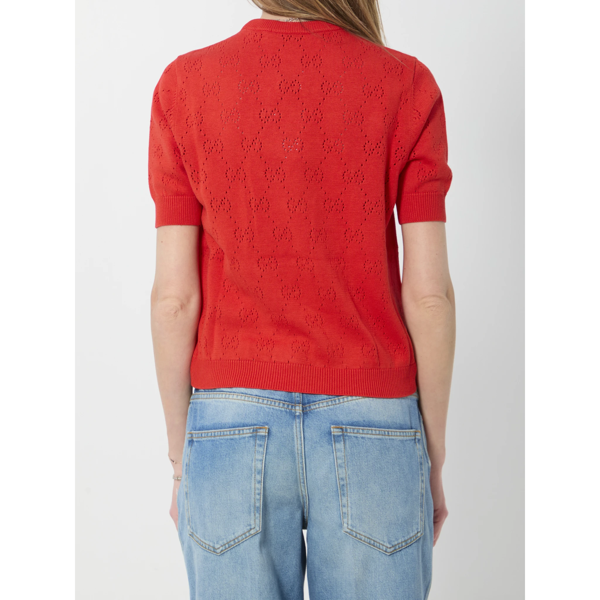 Silk and cotton knit T-shirt
