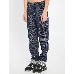 Denim trousers with hem details