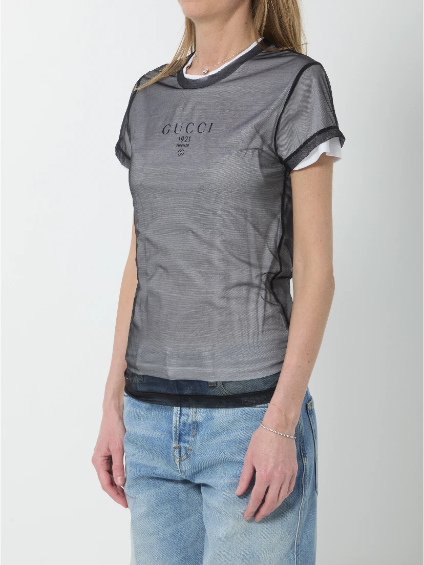 Double-layer jersey T-shirt