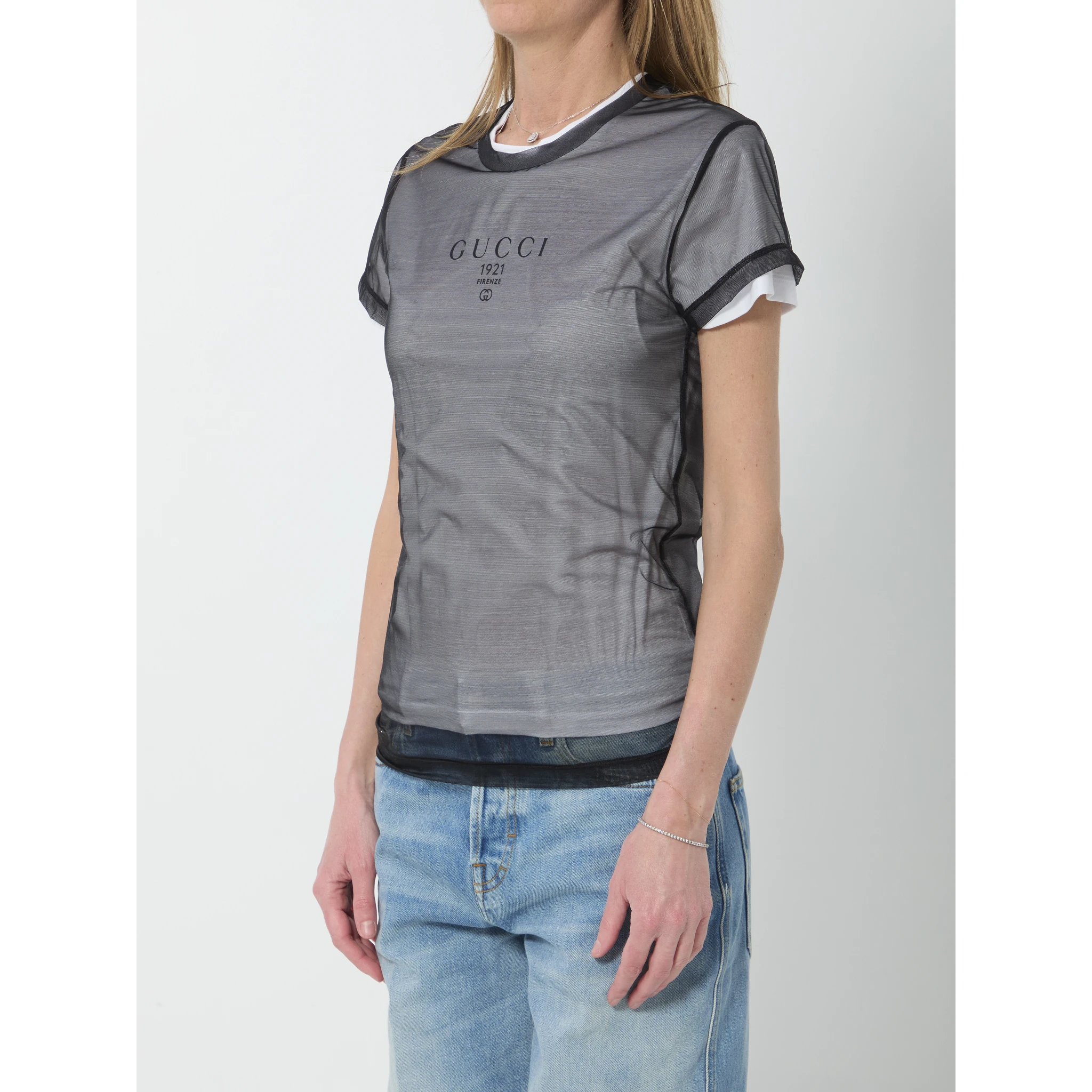 Double-layer jersey T-shirt