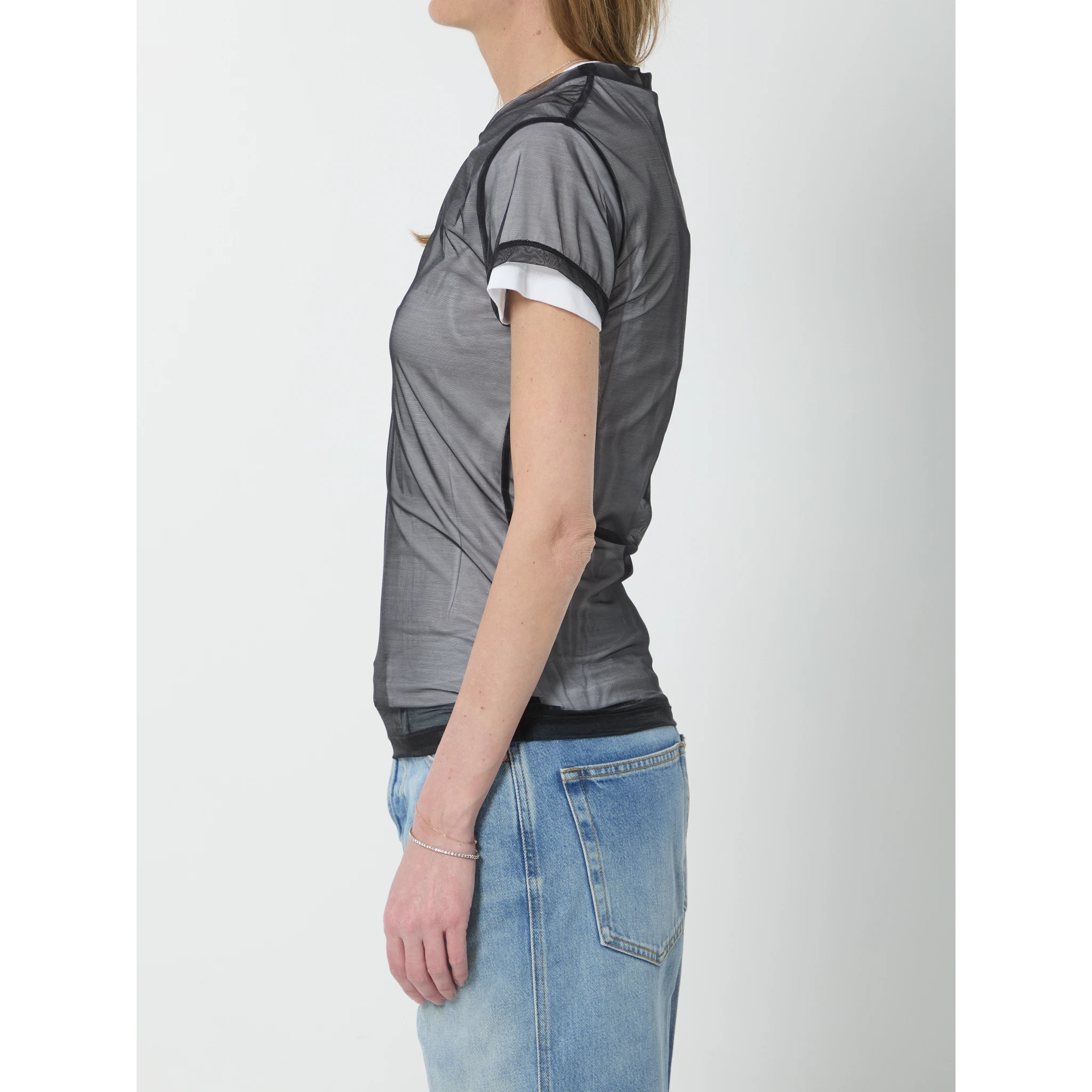 Double-layer jersey T-shirt