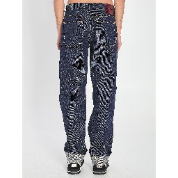 Denim trousers with hem details