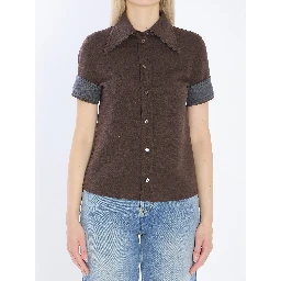 Cotton and wool jersey shirt