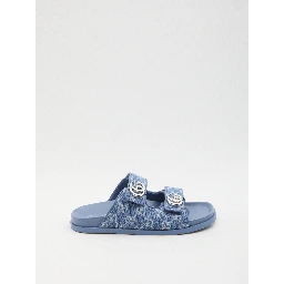 GG denim slide sandals