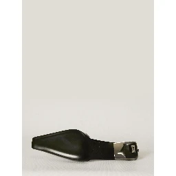 Crystal logo slingback pumps