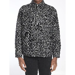 Reversible wool and GG denim shirt