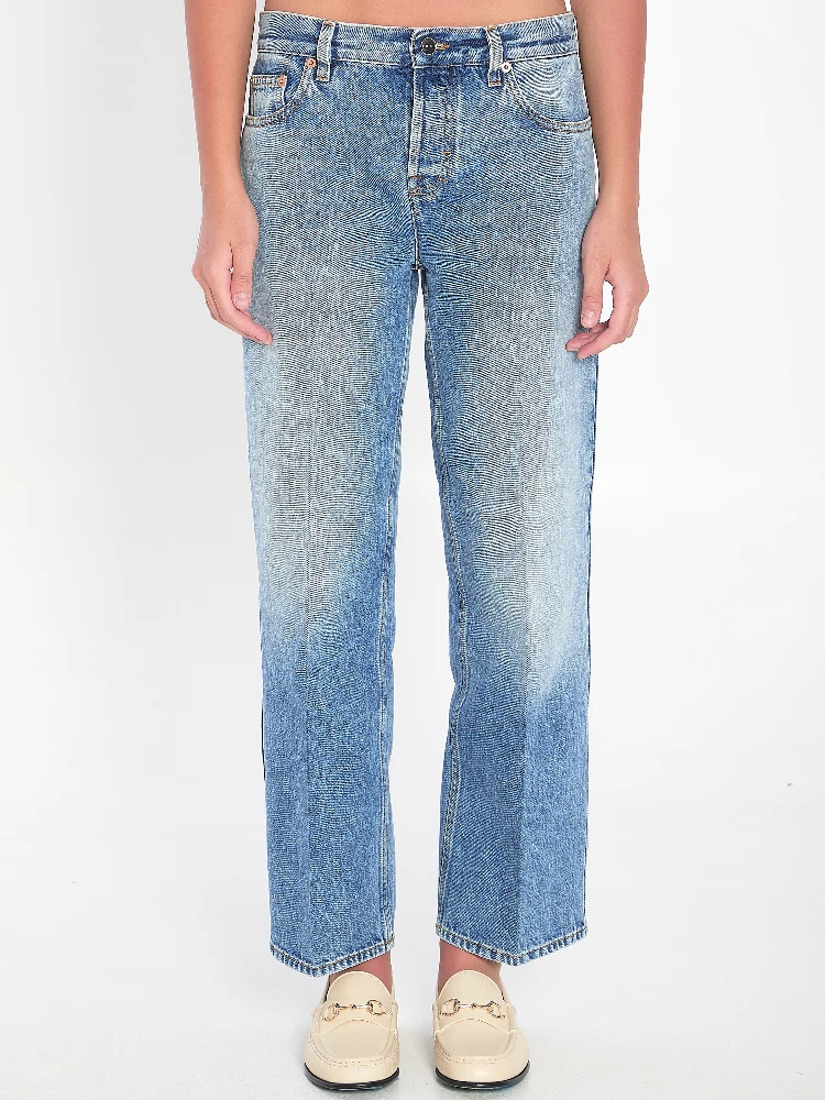 Straight-cut jeans