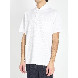 Polo in cotton stretch piqué