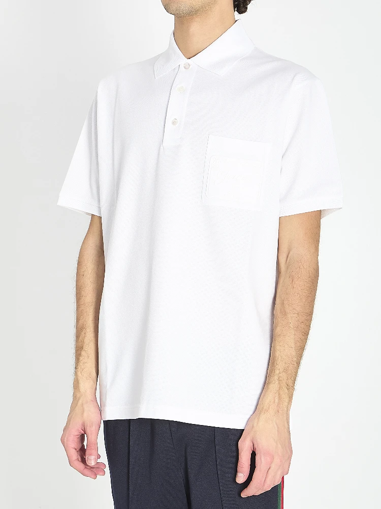 Polo in cotton stretch piqué alternative