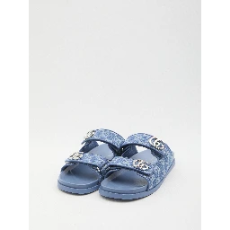 GG denim slide sandals