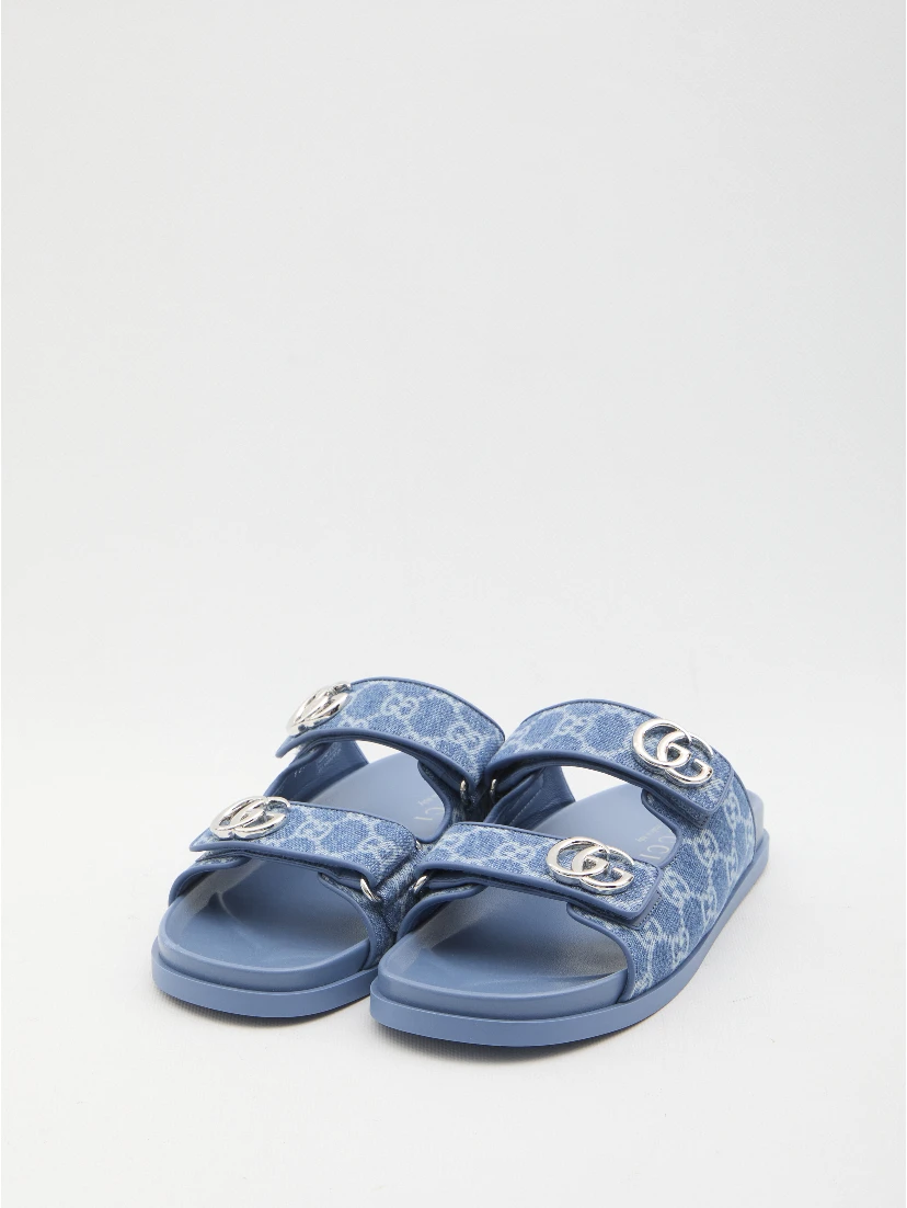 GG denim slide sandals