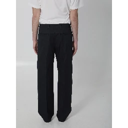 Printed cotton twill pants