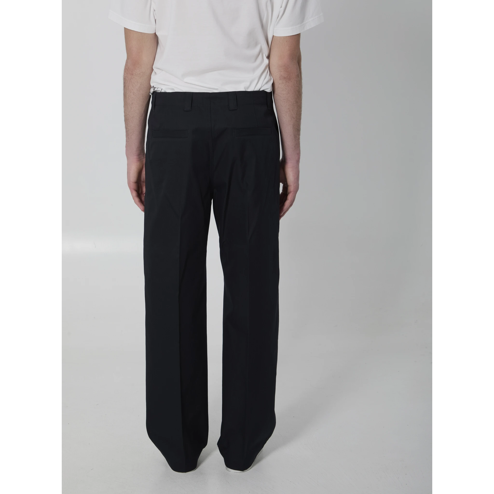 Printed cotton twill pants