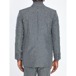 Double-breasted jacket in technical fabric