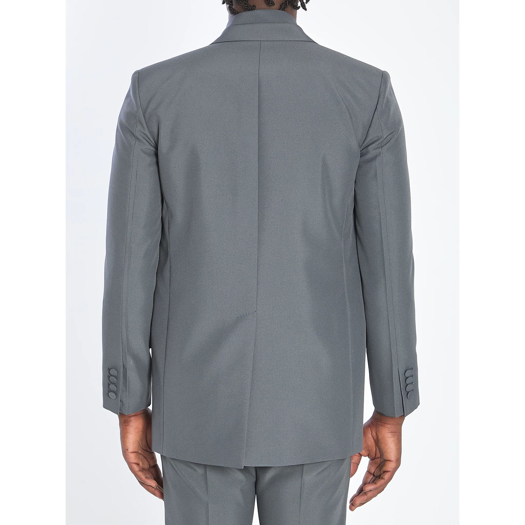 Double-breasted jacket in technical fabric