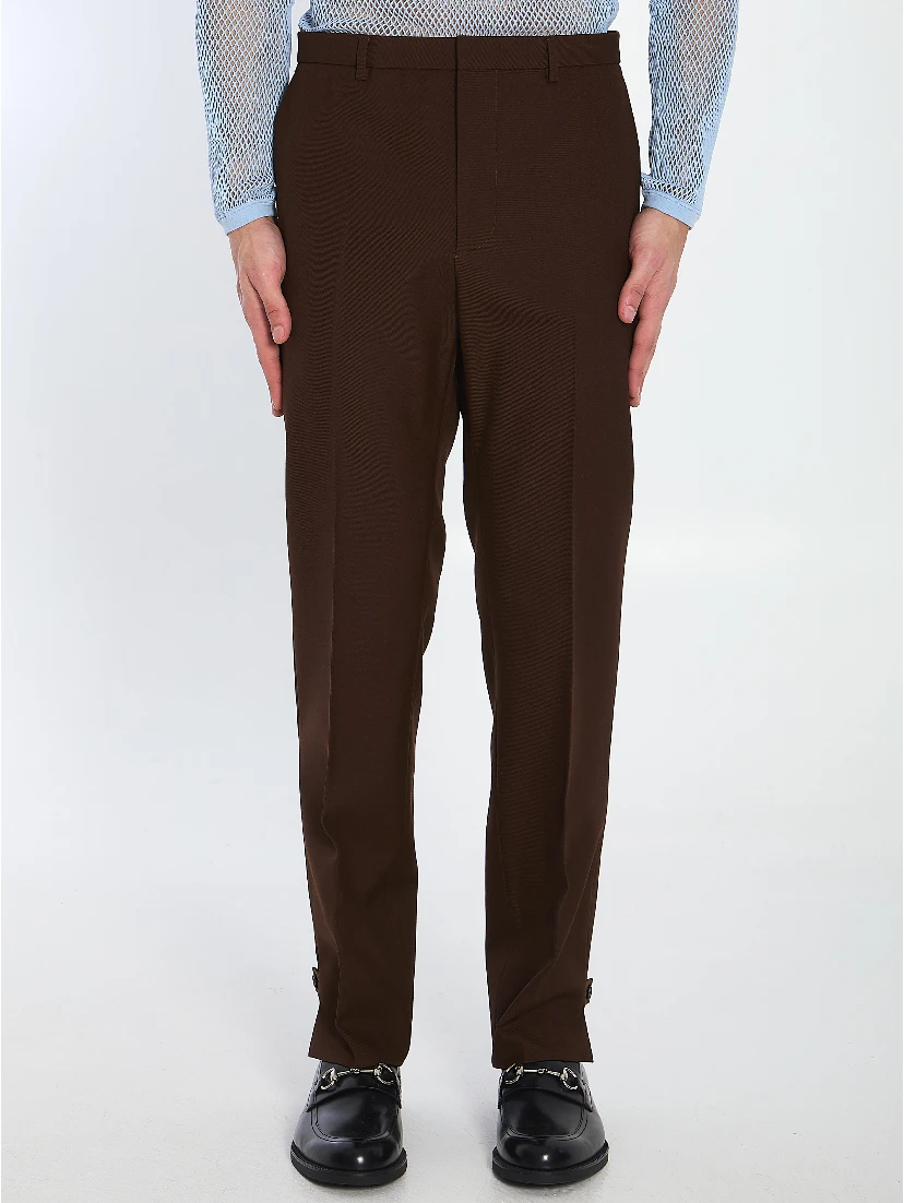 Wool twill trousers