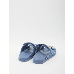 GG denim slide sandals