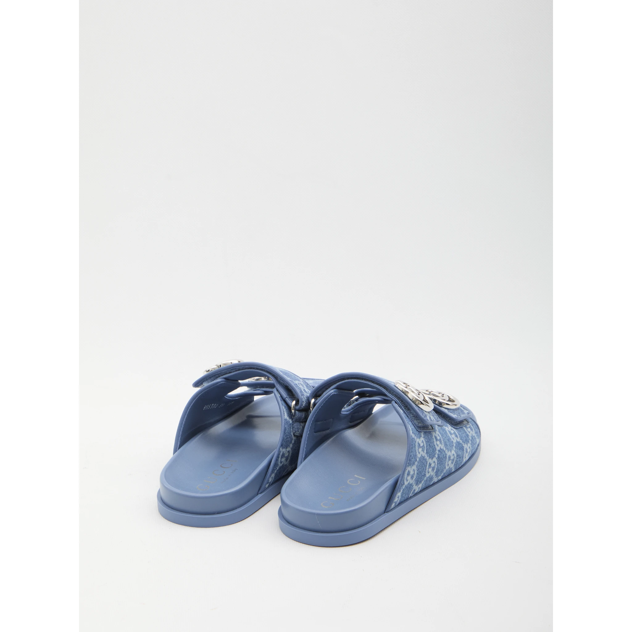 GG denim slide sandals
