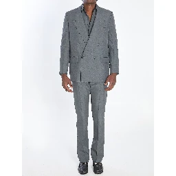 Double-breasted jacket in technical fabric